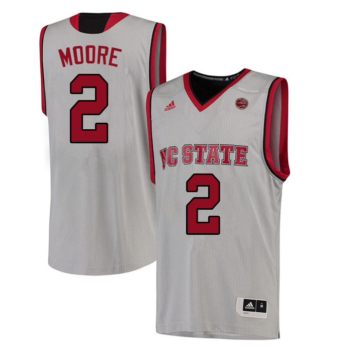 Men #2 Shakeel Moore NC State Wolfpack College Basketball Jerseys Sale-White - Click Image to Close